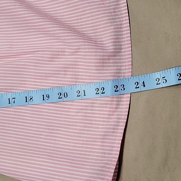 J Crew, Size M, Flutter Cap Sleeve, Pink & White Striped Top. EUC - Picture 9 of 12